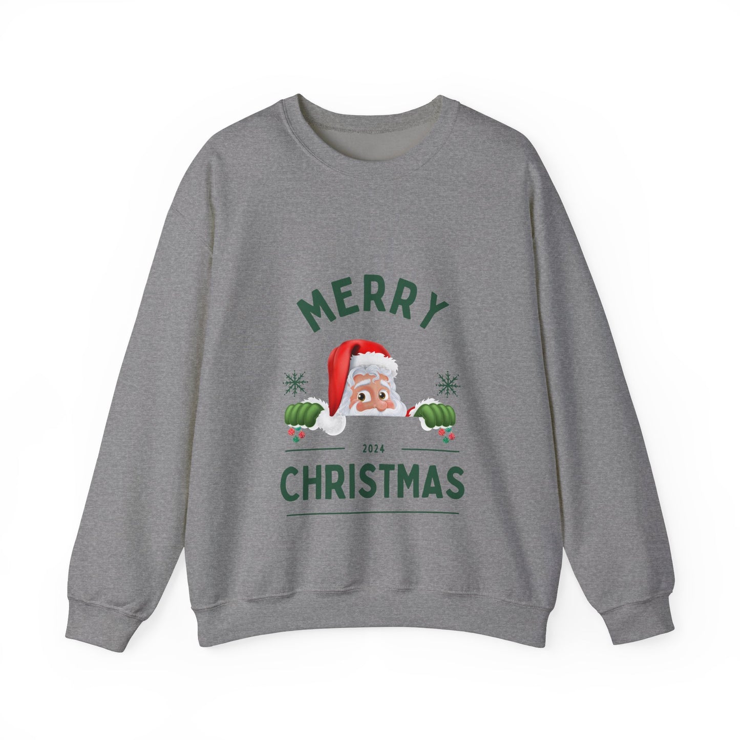 Santa Christmas Crewneck Sweatshirt - Holiday Santa Claus Jumper, Xmas, Festive Winter Sweater, Pink Unisex Christmas Top, Cozy