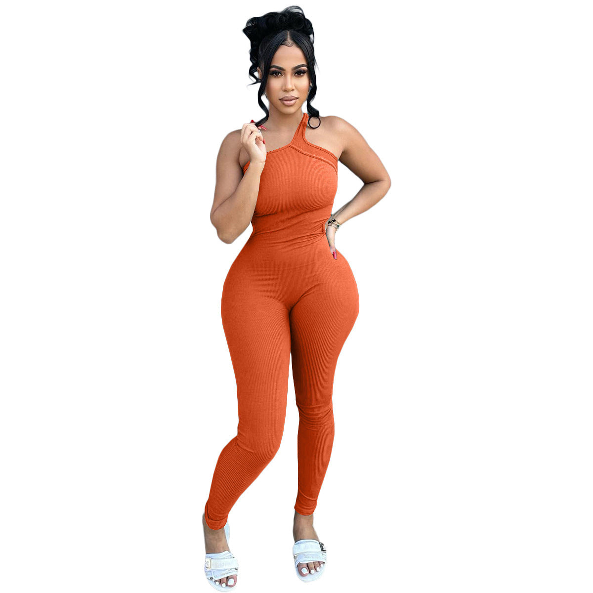 European And American Women's New Product Pit Tight Jumpsuit