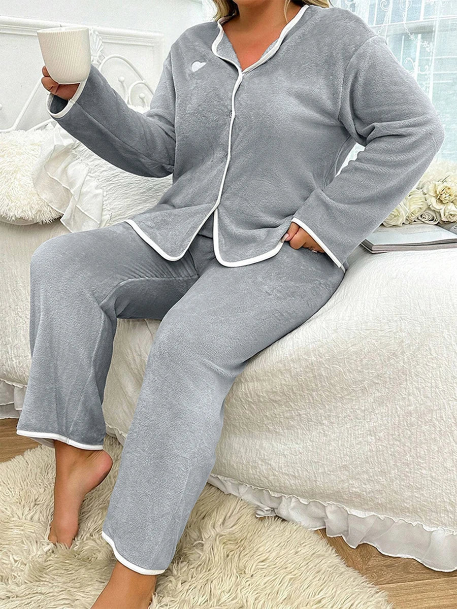 Grey Allure: Cozy Pajama Set