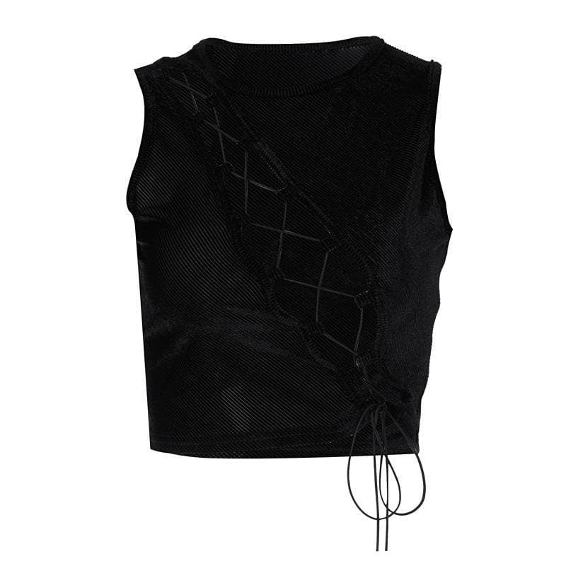 Chest Cutout Strap Sexy Vest