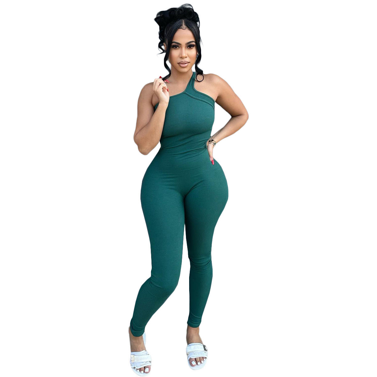 European And American Women's New Product Pit Tight Jumpsuit