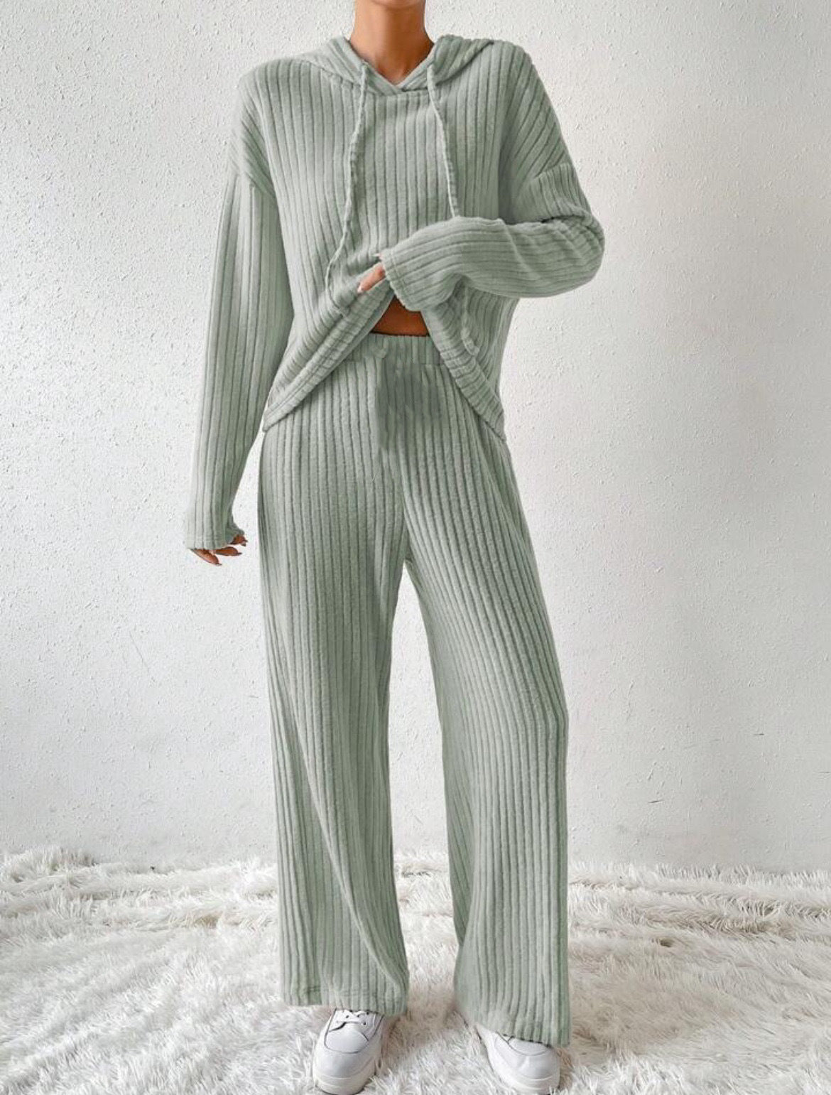 Loose Long Sleeve Trousers Suit