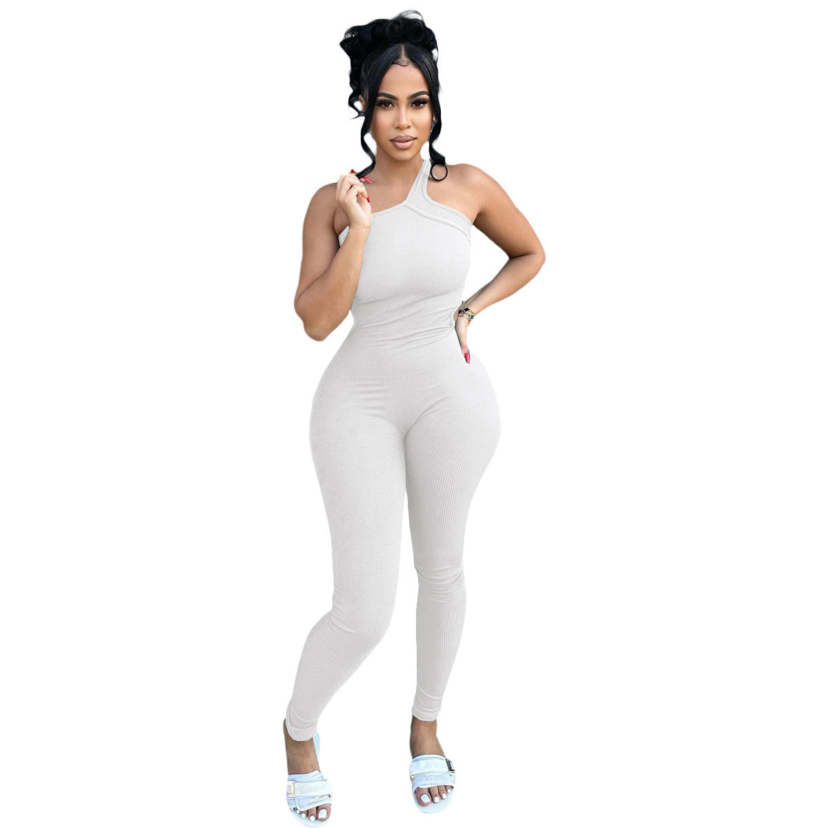 European And American Women's New Product Pit Tight Jumpsuit