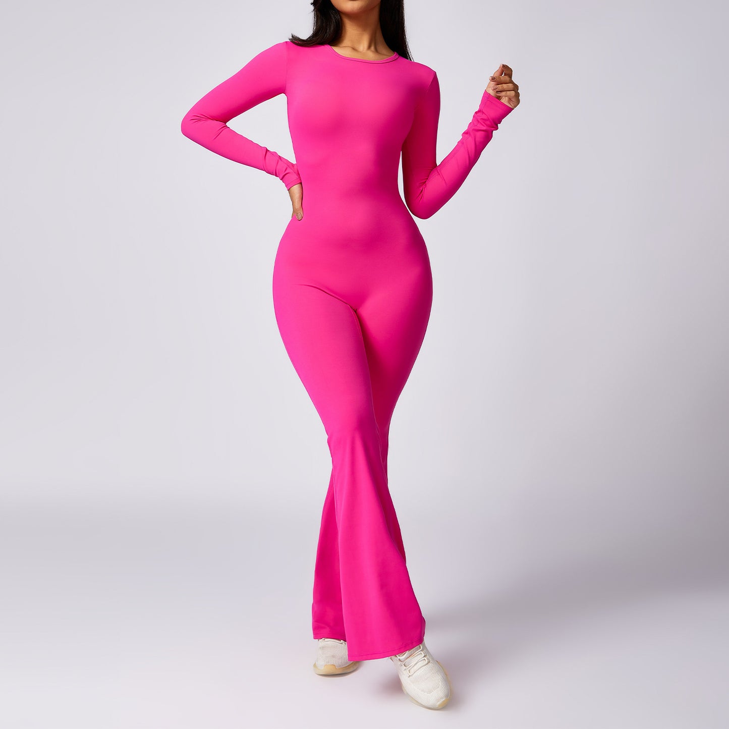 Quick-Drying Tight Long Sleeve Yoga Jumpsuit for Leisure & Sports