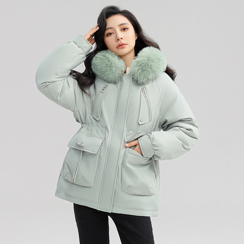 Horn Button Parka Women's Loose