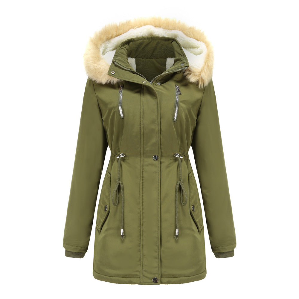 WInter Coat Detachable Hooded Feece Jacket Women