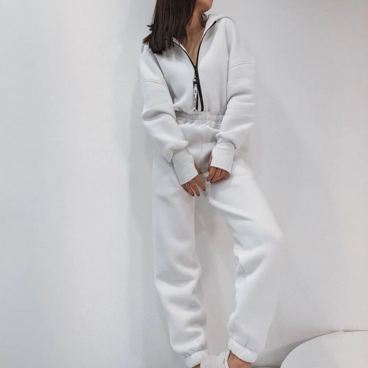 Women's Hooded Jumpsuit Sports Casual One-piece Suit