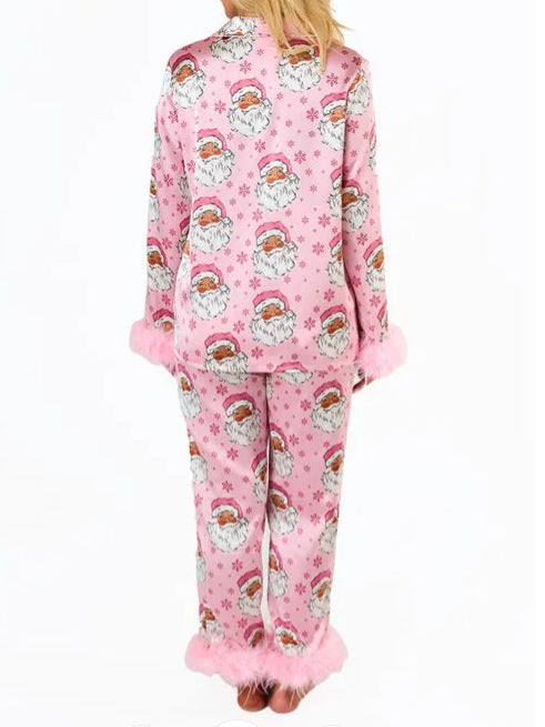 Women's Satin Santa Claus Pajamas