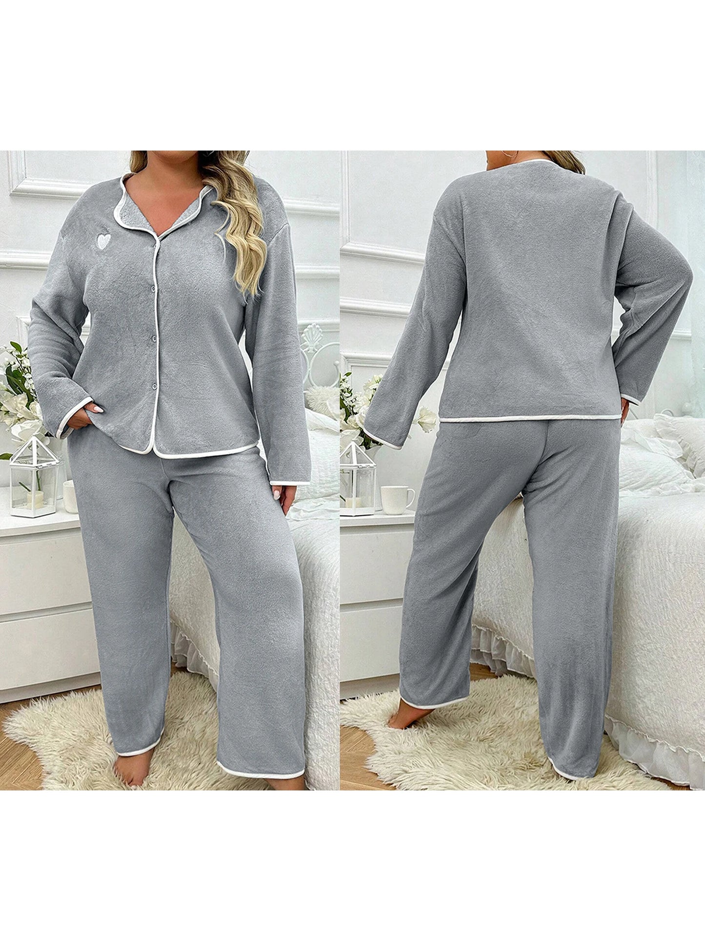 Grey Allure: Cozy Pajama Set