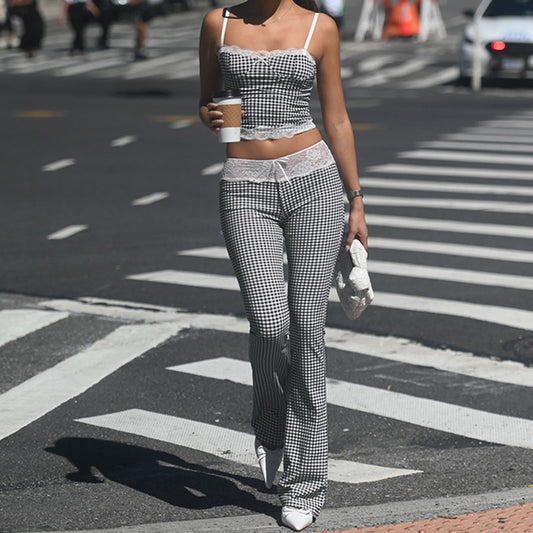 Elegant Lace Camisole Two-Piece Set: Sophisticated Style and Comfort