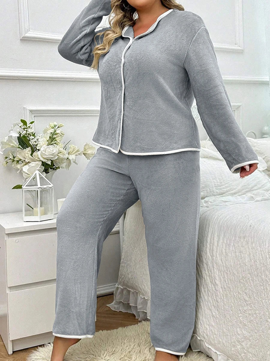 Grey Allure: Cozy Pajama Set