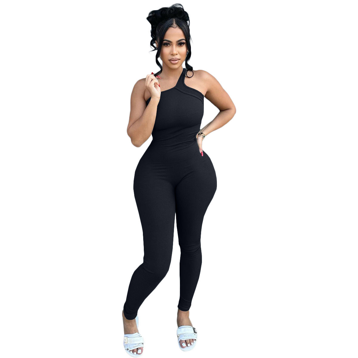 European And American Women's New Product Pit Tight Jumpsuit