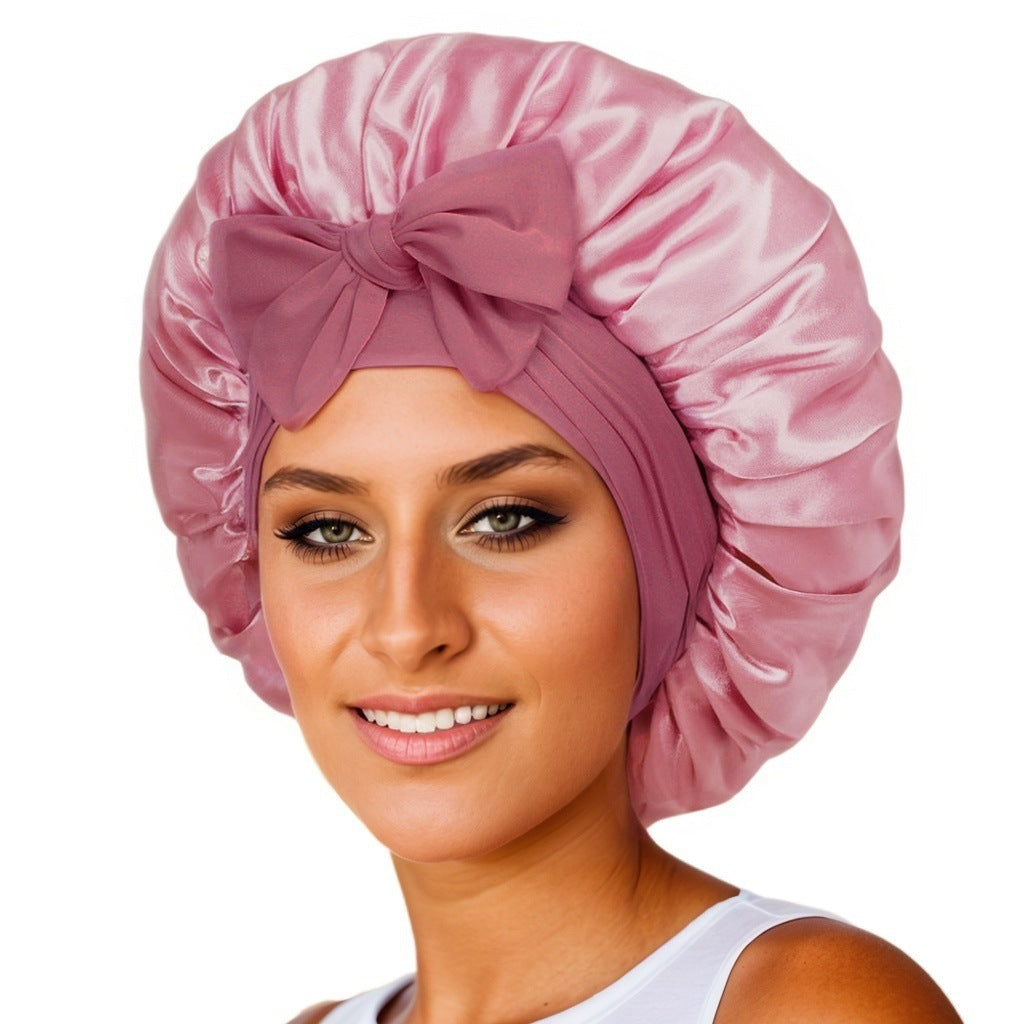 New Silk Bonnet For Sleeping Women Satin Bonnet Hair Bonnet Night Sleep Cap Scarf Wrap For Curly Hair With Tie Band For Curly Hair